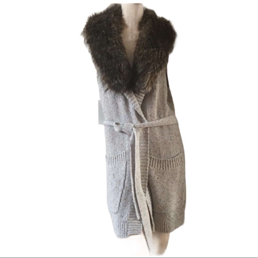 Cato Sleeveless Long Cardigan W/Removable …